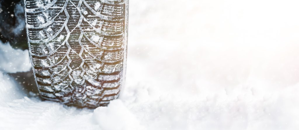 car with winter tires after getting tip from dealership newsletter